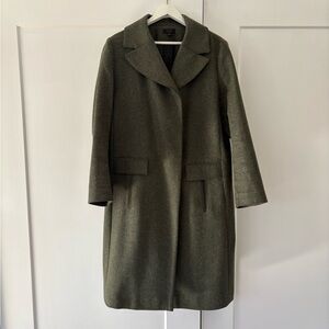 Beautifully Tailored COS Khaki Green Wool Coat